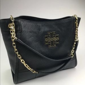 Tory Burch Britten Black Leather Handbag